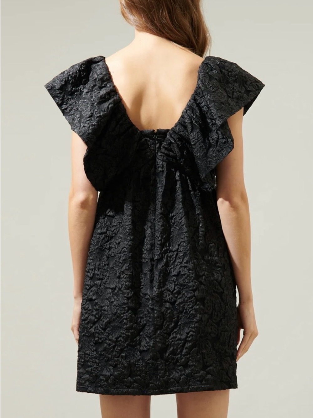 Sugarlips Arielle Jacquard Mini Babydoll Dress XS Black Whimsigoth - Picture 2 of 10